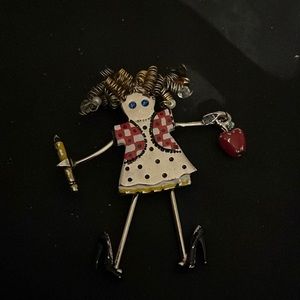 Full of whimsy lady pin!